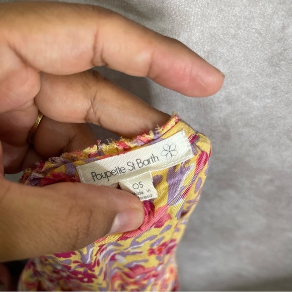 Poupette St Barth India Ruffle Blouse In Marigold One Size - Picture 6 of 7